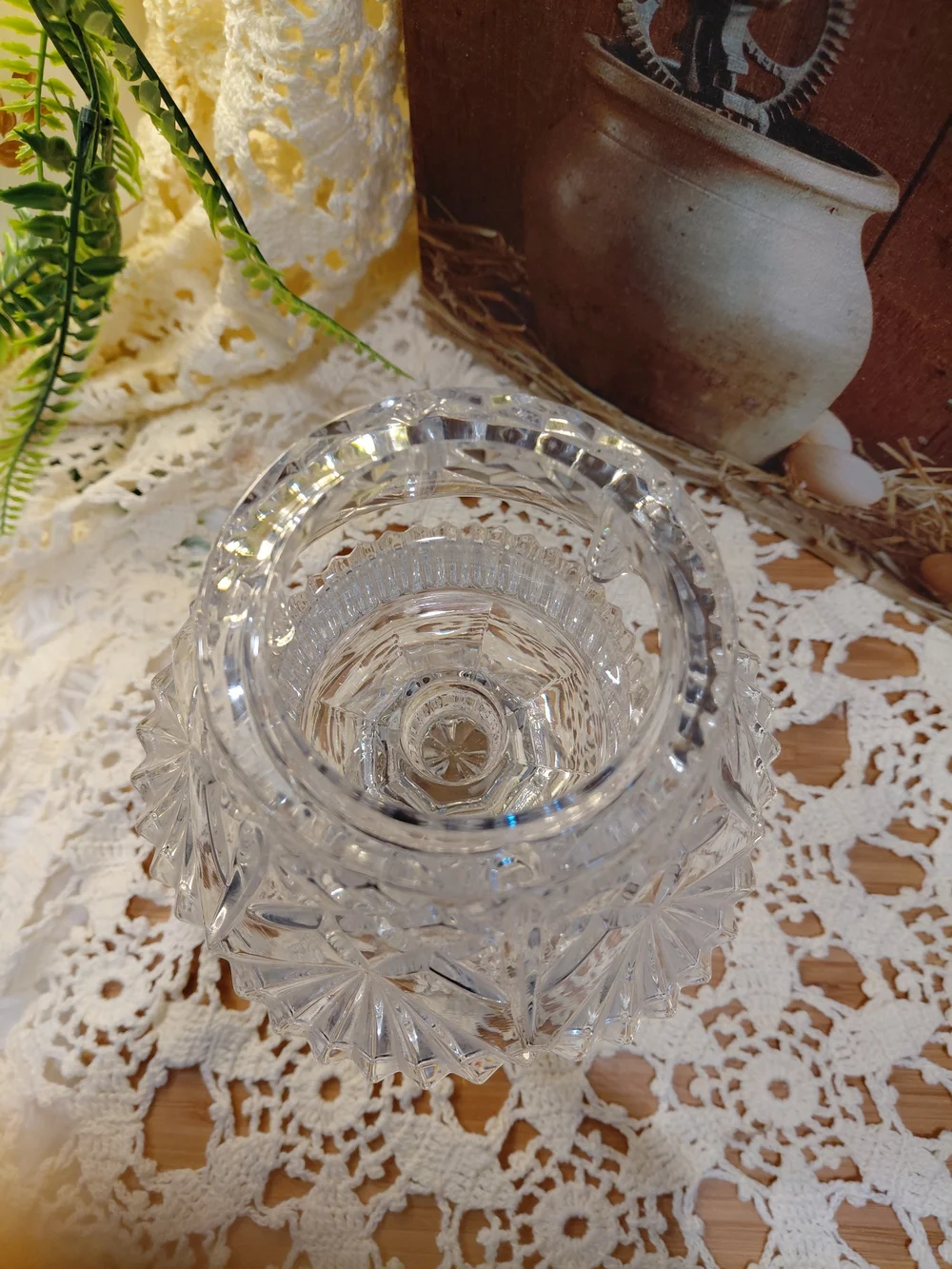 Vintage Shannon Crystal By Godinger Clear Cut Crystal Mini Lamp- Fairy Lamp 2pc